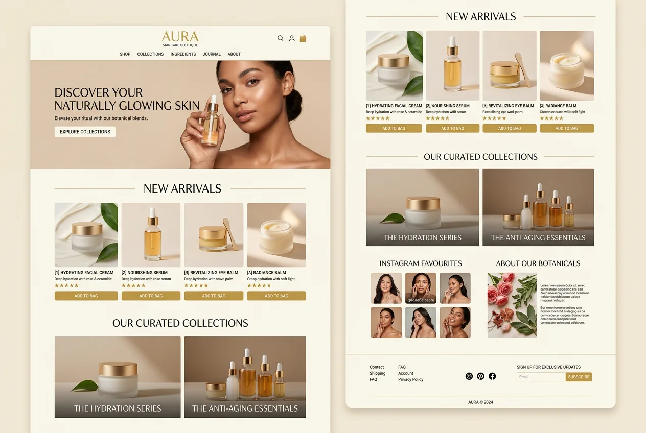 Site Maison Lumière — Beauté